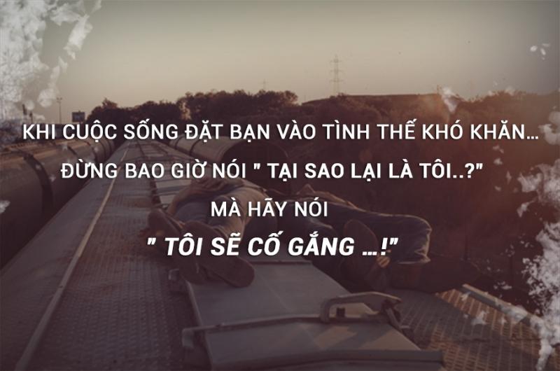 Hãy cố gắng vượt qua khó khăn.