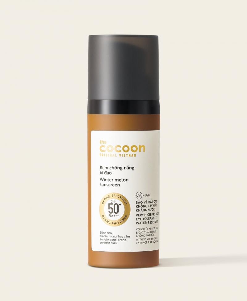 Kem chống nắng phổ rộng Cocoon SPF 50 +, PA ++++