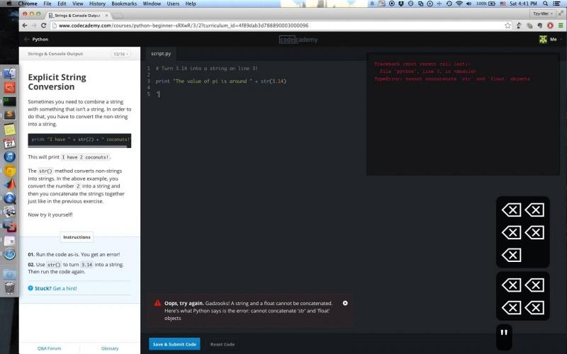 Giao diện của Codecademy