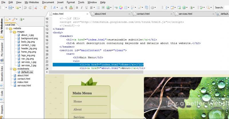 CoffeeCup Free HTML Editor