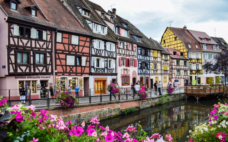 Bạn sẽ gặp hoa tại bất cứ nơi đâu ở Colmar