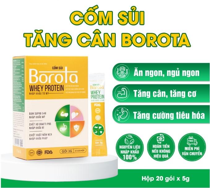 Cốm sủi tăng cân Borota