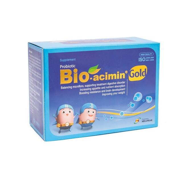 Cốm vi sinh Bio acimin Gold hỗ trợ trẻ ăn ngon tự nhiên bổ sung vi chất và các amin thiết yếu hộp 30 gói