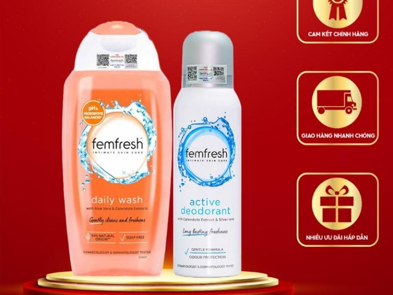 Combo 2 sản phẩm chăm sóc vùng kín hằng ngày cao cấp Femfresh