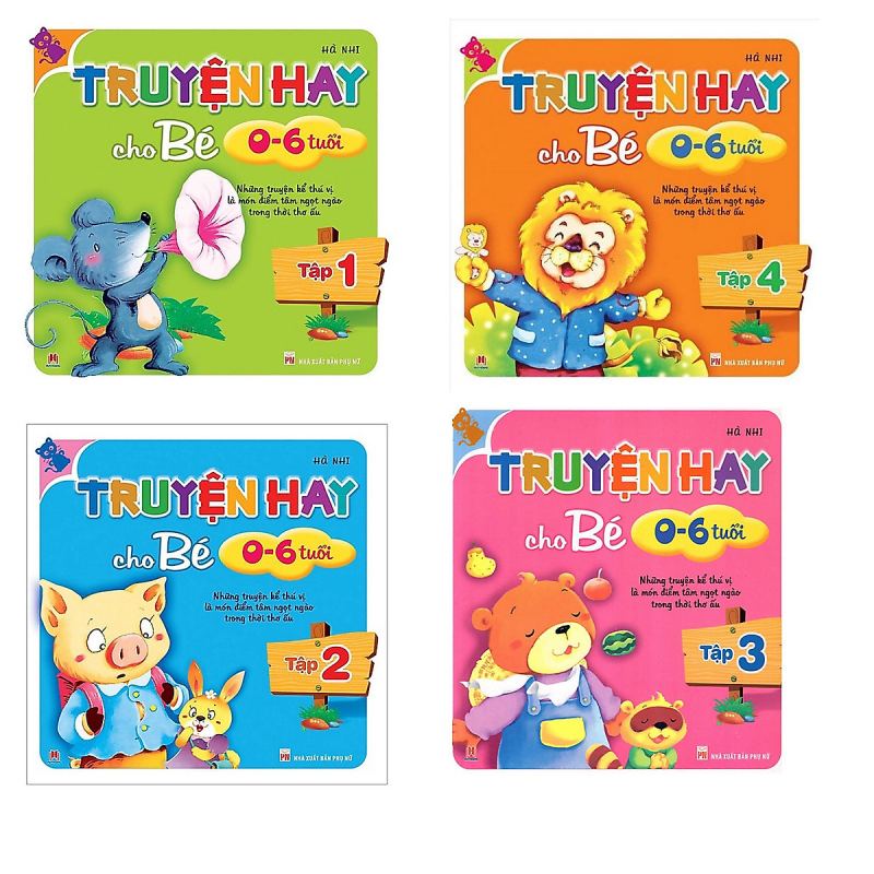 Combo bộ 4 cuốn Truyện hay cho bé 0-6 tuổi