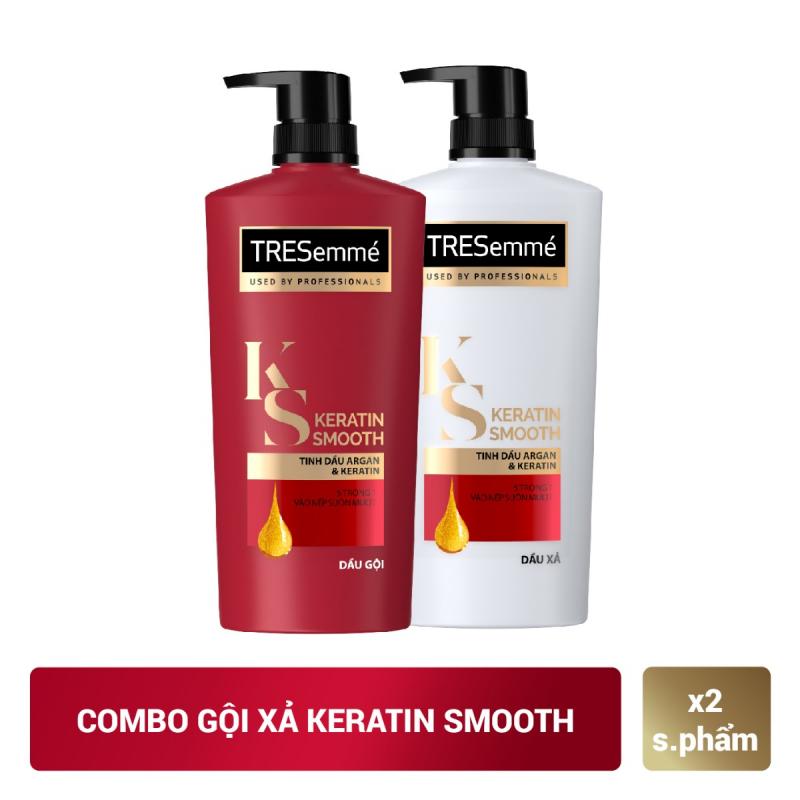 Combo gội & xả TreSemmé Keratin Smooth