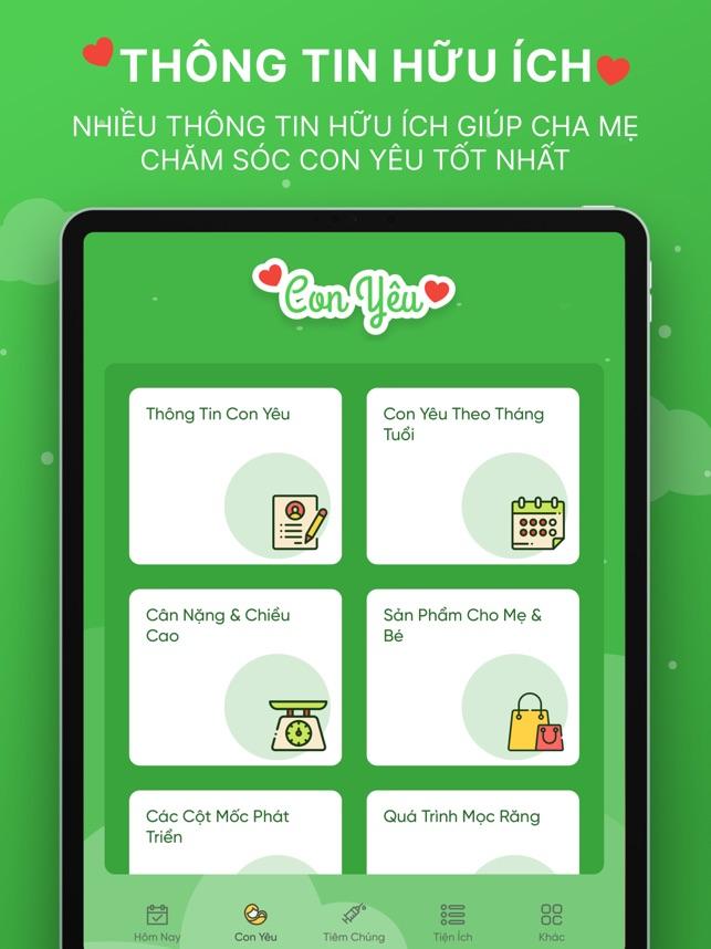 Con yêu - App cho Mẹ và Bé