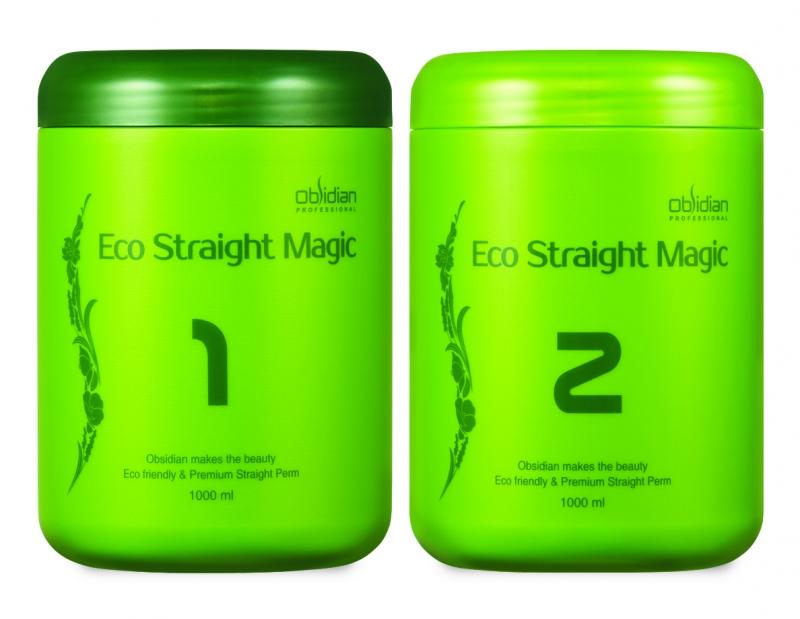 Kem duỗi tóc sinh thái Eco Straight Magic Obsidian Hàn Quốc (2x1000ml)