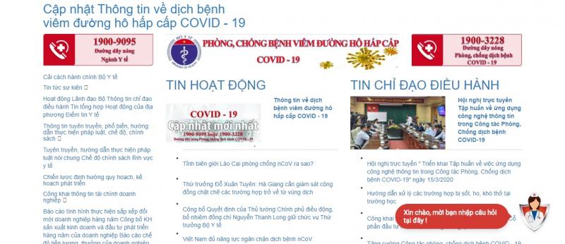 Cổng thông tin điện tử Bộ Y Tế (MOH)