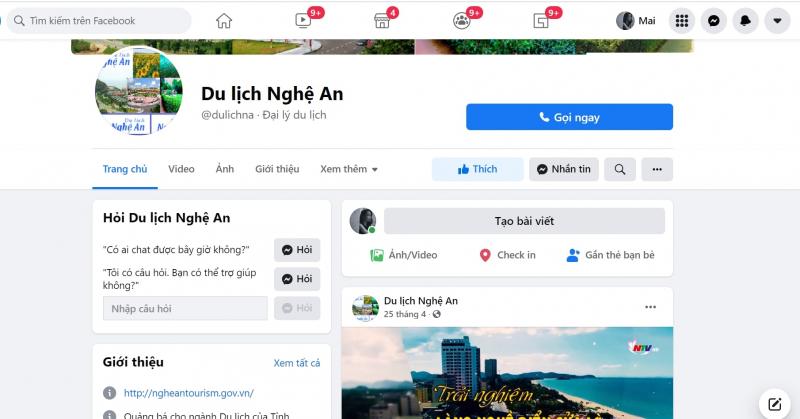 Facebook Công ty Cổ phần Du lịch Nghệ An