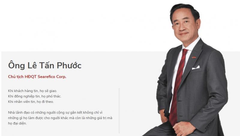 Ông Lê Tấn Phước - Chủ tịch tập đoàn SEAREFICO