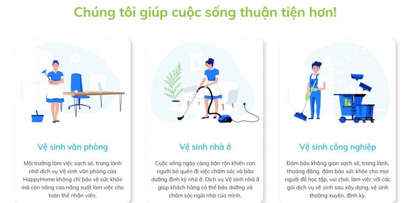 các dịch vụ công ty cung cấp