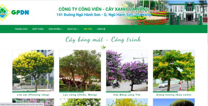 Giao diện chính của website