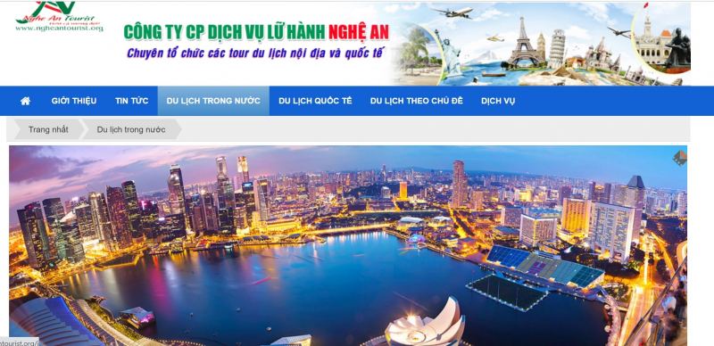 Giao diện chính Website