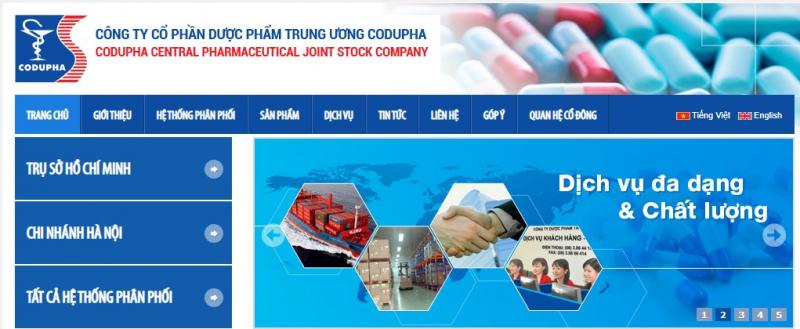 Công ty CP Dược phầm Trung ương Codupha cung cấp và phân phối dược phẩm chuyên nghiệp hàng đầu tại Việt Nam, được xem như  trụ cột của hệ thống phân phối dược Việt Nam – Bộ y tế
