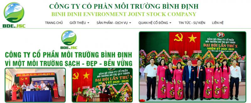 Công ty CP Môi trường Bình Định