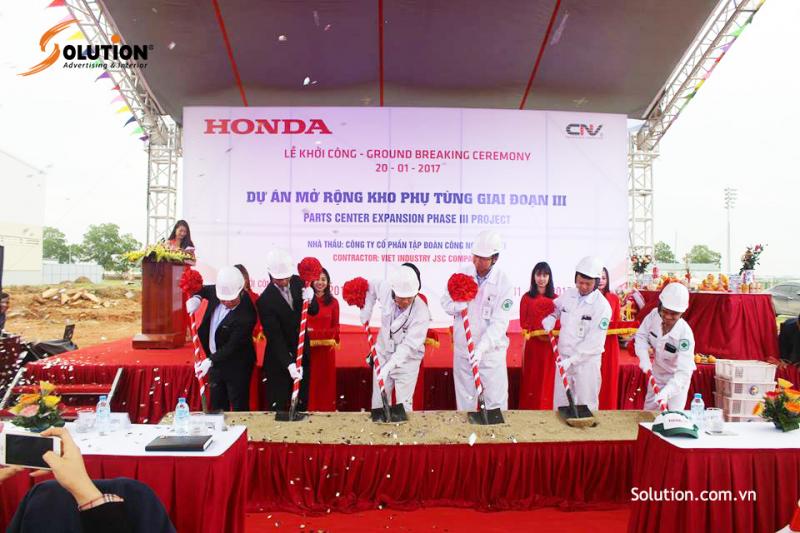 Lễ khởi công dự án mở rộng kho phụ tùng Honda do Solution tổ chức