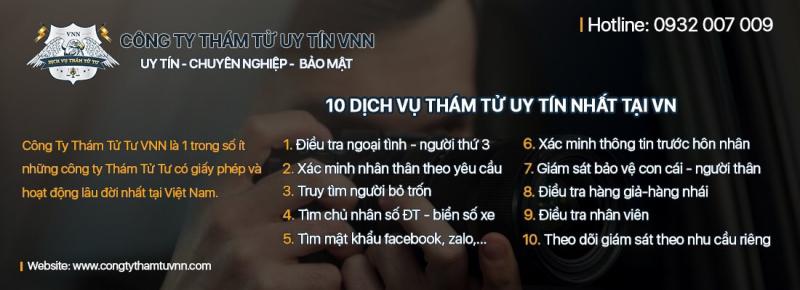 CÔNG TY DỊCH VỤ THÁM TỬ UY TÍN VNN