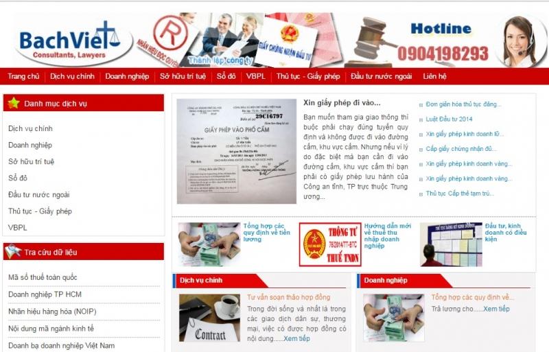 Website của Công ty Luật Bách Việt