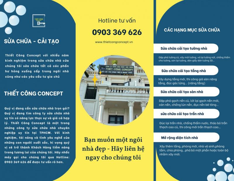 Công ty sửa nhà trọn gói Thiết Công Concept