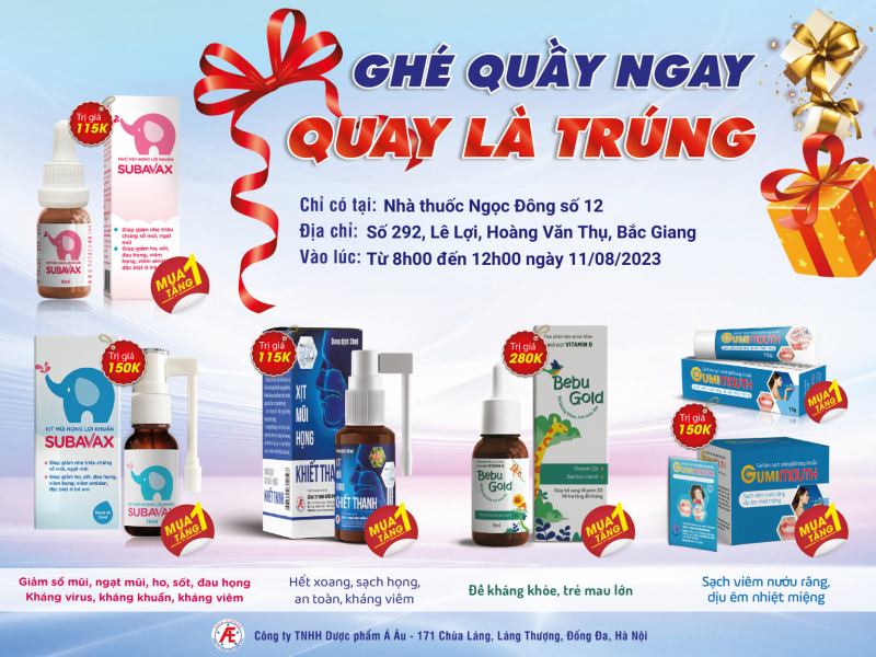 Sản phẩm của Công ty TNHH Dược phẩm Á Âu được phân phối tại các quầy thuốc