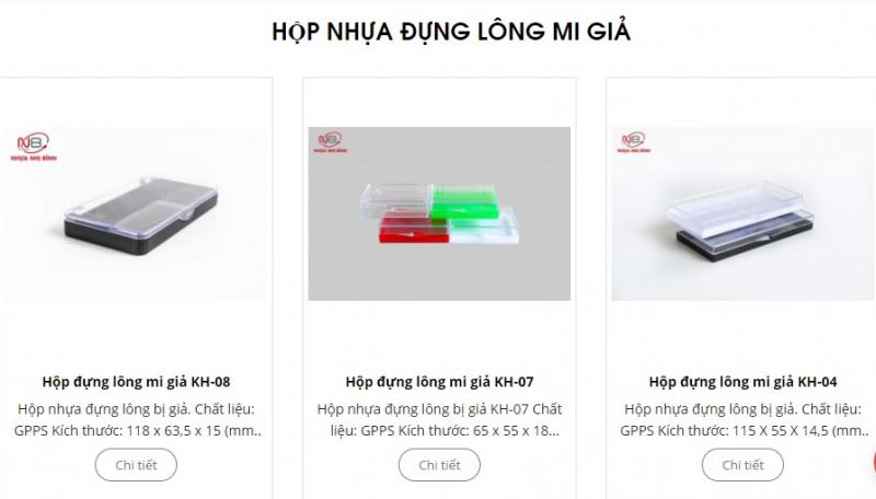 Sản phẩm của Công ty TNHH Nhựa Nhị Bình