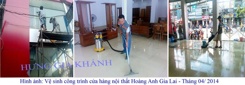 Dịch vụ vệ sinh công trình của Hưng Gia Khánh.