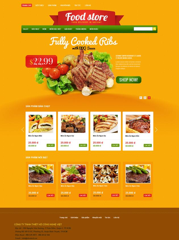 Công ty thiết kế website ẩm thực nhà hàng chuyên nghiệp tại TP. HCM