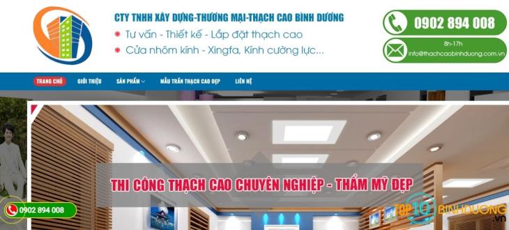 Công ty TNHH xây dựng thương mại thạch cao Bình Dương