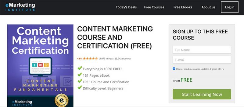 Content Marketing course & certification