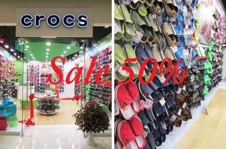 Crocs khuyến mãi giảm giá 50% tất cả sản phẩm mùa trước