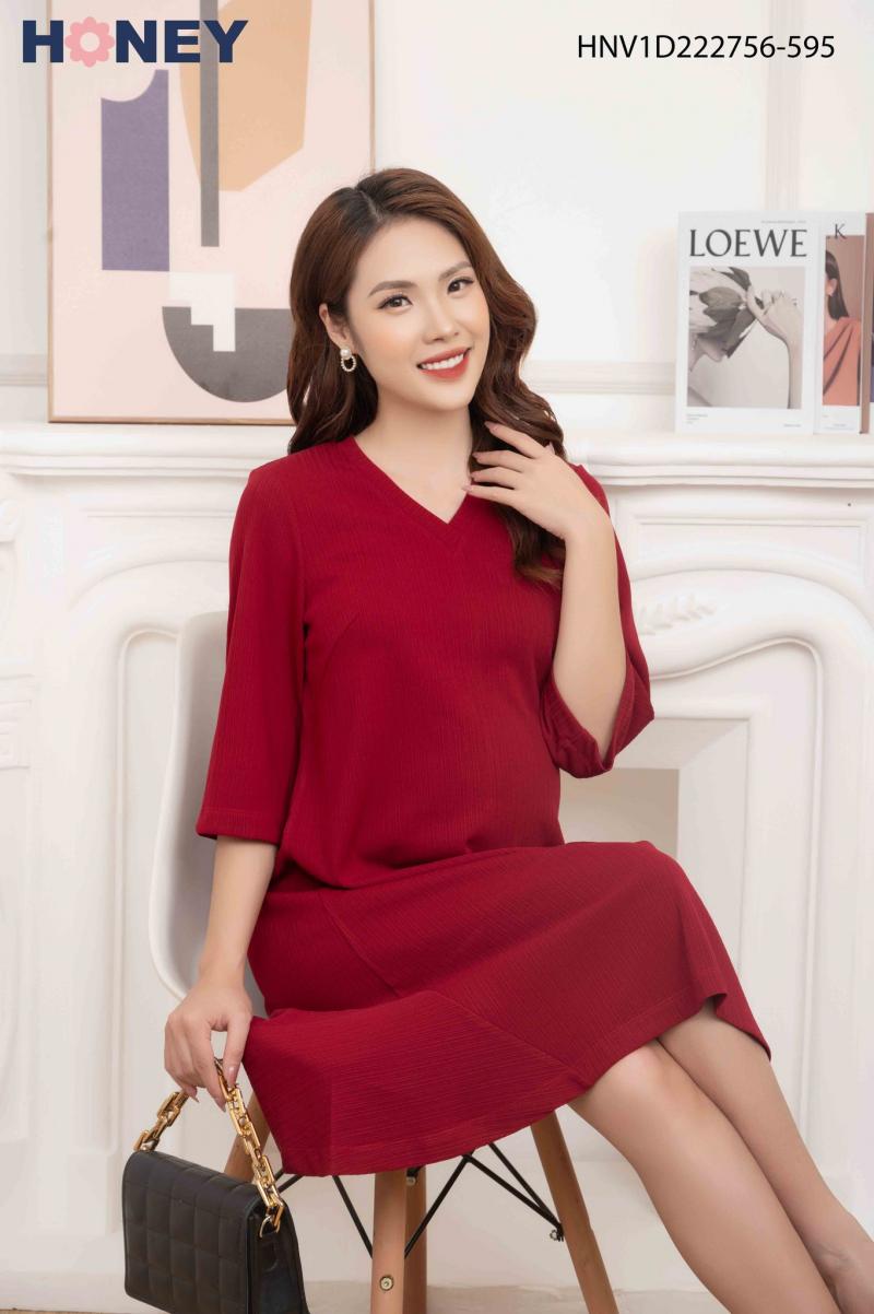 Đầm bầu đẹp suông dập ly cao cấp cho mẹ bầu | Shopee Việt Nam