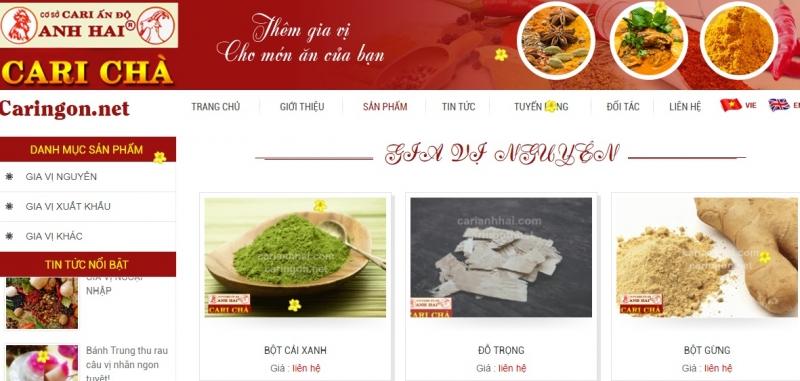 Cửa hàng nguyên liệu, gia vị cari Anh Hai chợ Bến Thành