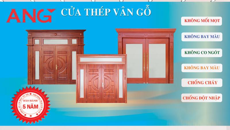 Cửa thép vân gỗ ANG