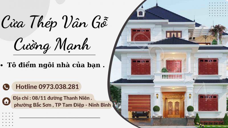 Cửa thép vân gỗ Cường Mạnh Phát