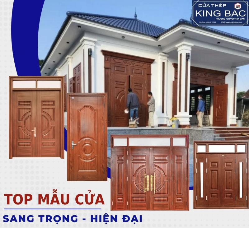 Cửa Thép Vân Gỗ King Bac