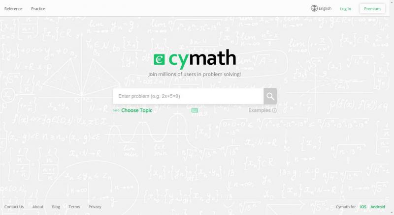 Giao diện website của CyMath