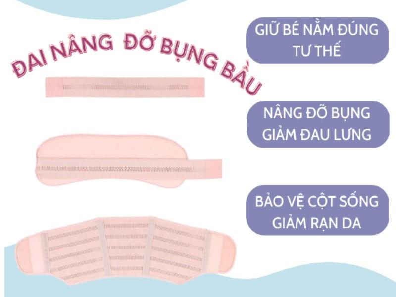 Đai đỡ bụng bầu BabyBox nâng bụng cho bà bầu co giãn tốt giảm đau lưng, rạn bụng