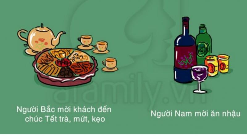 Người Bắc và người Nam đãi khách