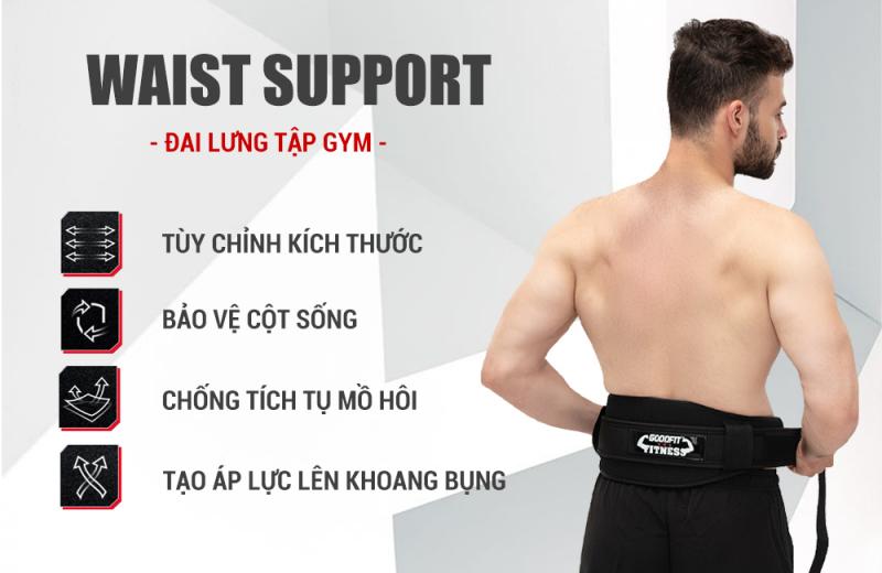 Đai lưng tập gym, gánh tạ GoodFit GF721WS