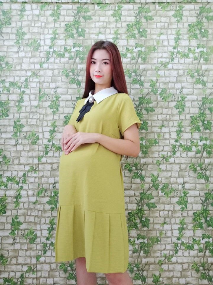 Mua Đầm bầu thời trang thiết kế công sở dáng dài phong cách Hàn Quốc rẻ đẹp   Váy bầu đẹp giá rẻ  xanh tại Shop đồ bầu ana  Tiki