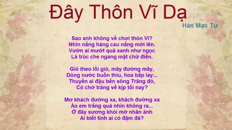 Bài văn cảm nhận khổ 1 bài thơ 