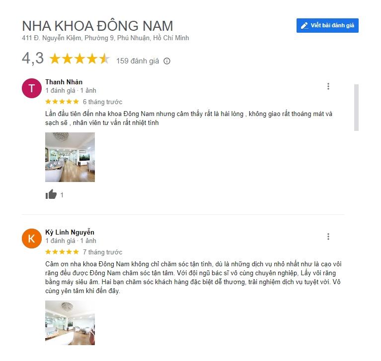 Những đánh giá mà nha khoa nhận được đa phần là tích cực
