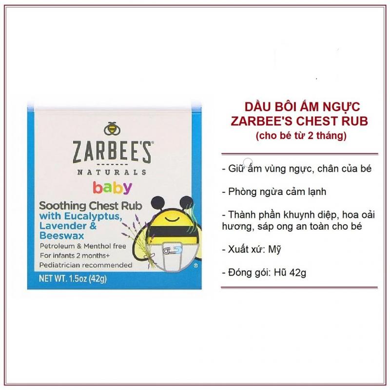 Dầu bôi ấm ngực Zarbees