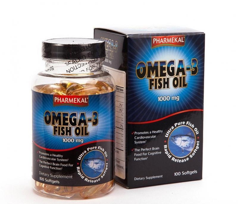 Dầu cá Omega-3 Fish Oil 1000mg Pharmekal giúp sáng mắt (100 viên)