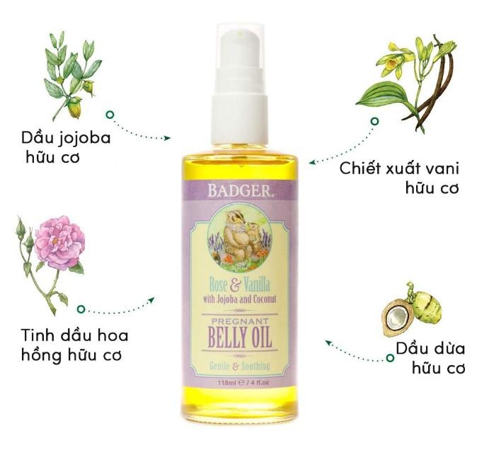 Dầu chống rạn da Badger Organic Belly