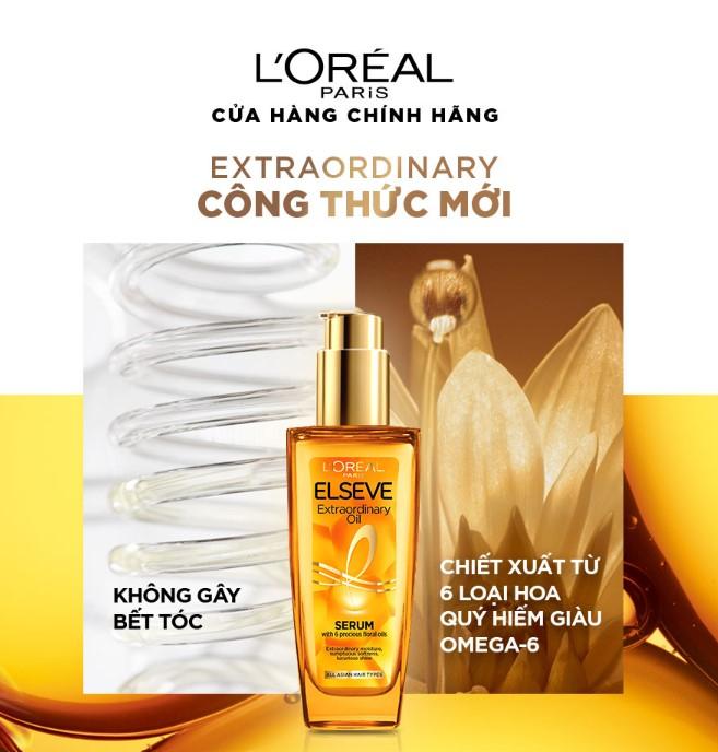 Dầu dưỡng chiết xuất tinh dầu hoa tự nhiên L'Oreal Paris Elseve Extraordinary Oil