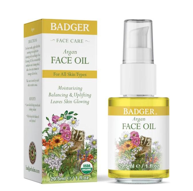 Dầu dưỡng da hữu cơ Badger Argan Organic Face Oil Serum