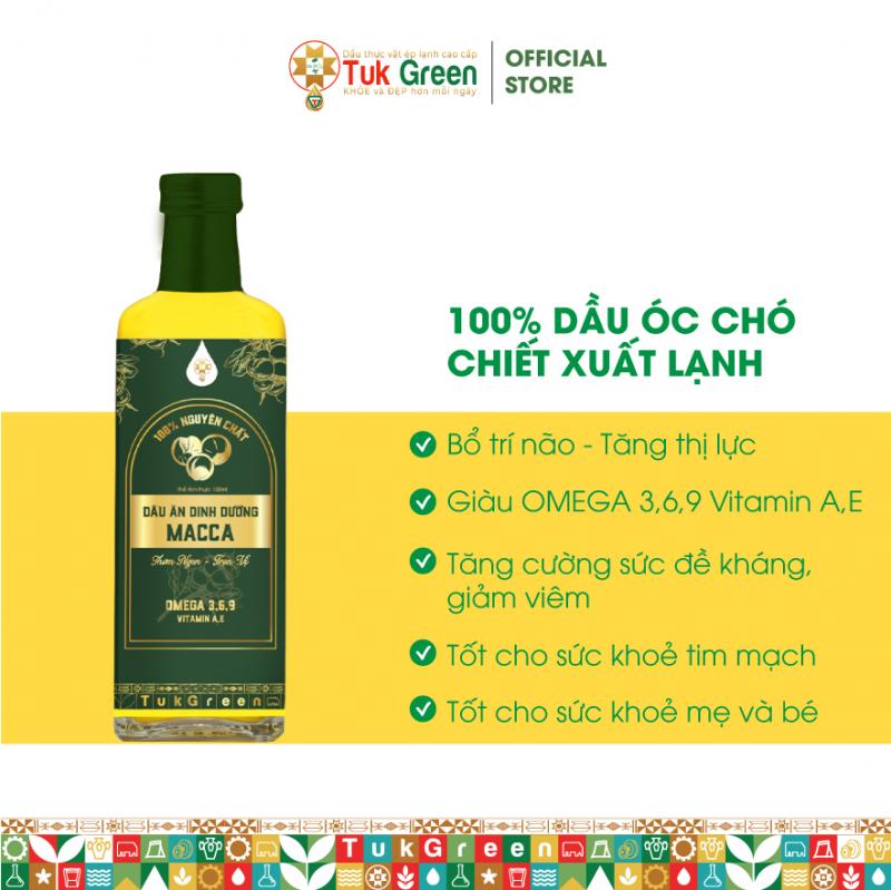 Dầu ép lạnh Macca Tuk Green