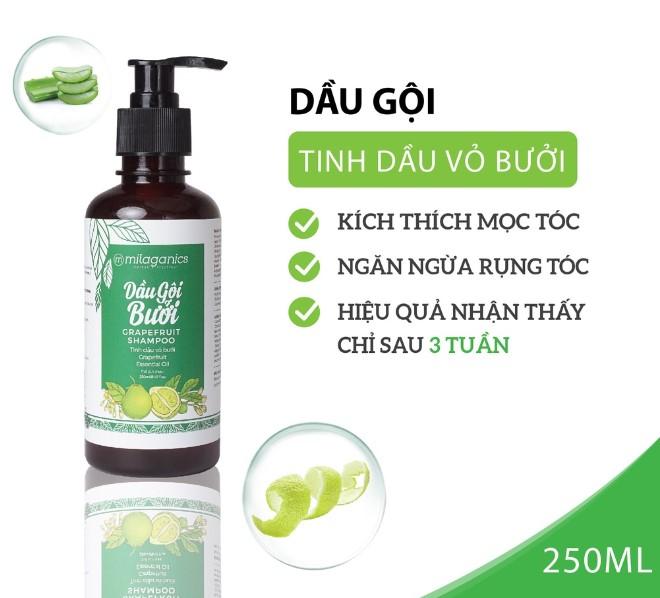 Dầu gội chiết xuất bưởi Milaganics